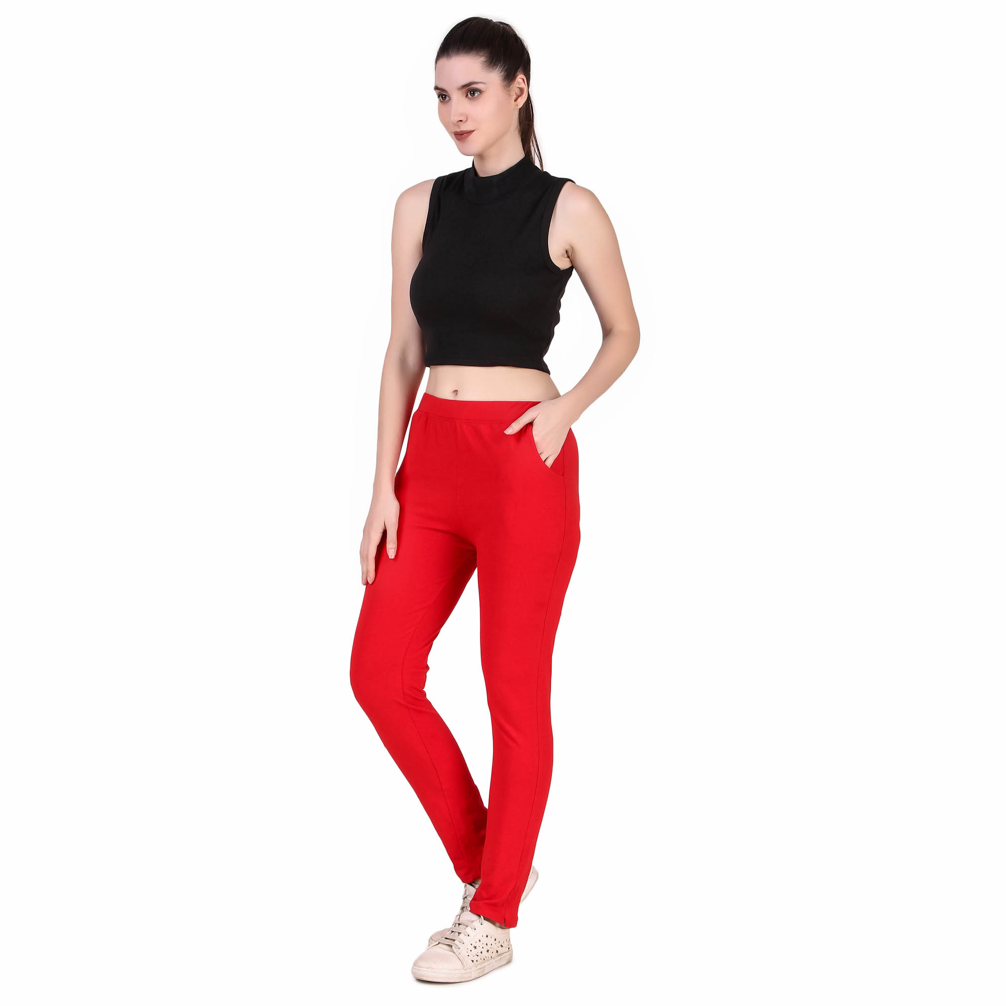 Buy Go Colors Women Solid Color Kurti Pant - Silver Grey Online - Lulu  Hypermarket India